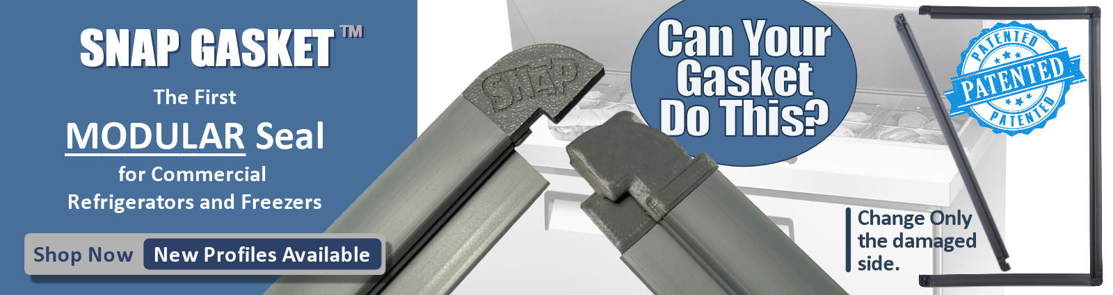 Link to Available Snap Gasket Modular Profiles for Refrigerators - Replace Only the Damaged Side