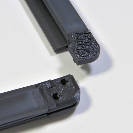 Picture of Separated Atlas-Metal 516 Snap Gasket™ Corner in Black