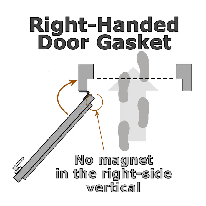 Kolpak Right-Handed Welded Gasket (32-1/4" x 77") - Part #225141075 - Three-Sided - Profile 018