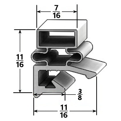 Hobart Welded Gasket (30-1/2" x 61") - Part #280834-10 - Profile 059
