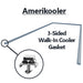 Picture of a 3-sided Amerikooler door gasket made with profile 060