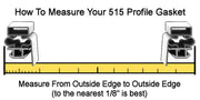 Illustration of how to measure your Turbo Air 515 gasket