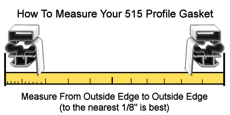 Illustration of how to measure your Turbo Air 515 gasket