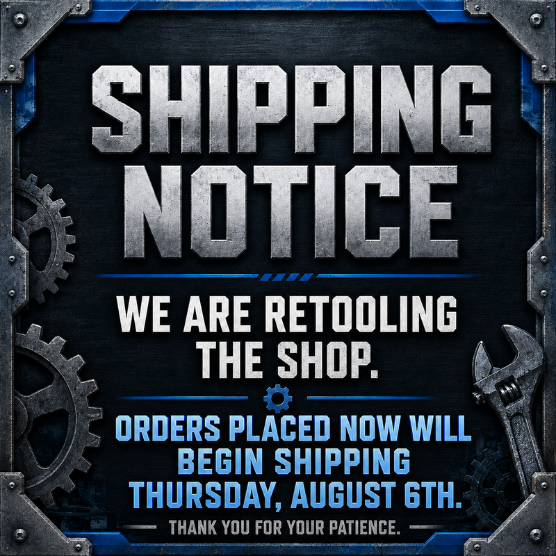 Shipping Notice: We are currently retooling our shop. Orders placed now will begin shipping on Thursday, August 6. Thank you for your patience and understanding!