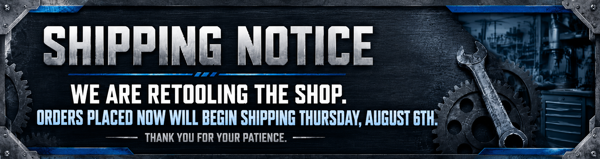 Shipping Notice: We are currently retooling our shop. Orders placed now will begin shipping on Thursday, August 6. Thank you for your patience and understanding!