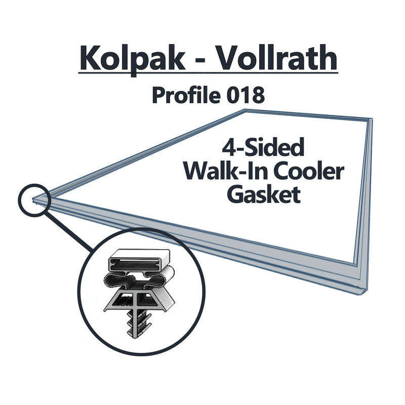 Picture of a 4-sided Kolpak/Vollrath gasket made with profile 018