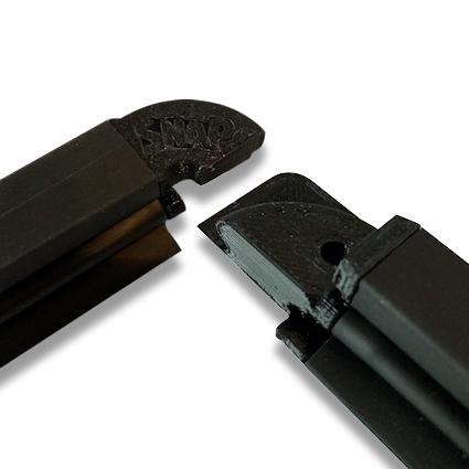 Picture of Separated Hussmann 601 Snap Gasket™ Corner in Black