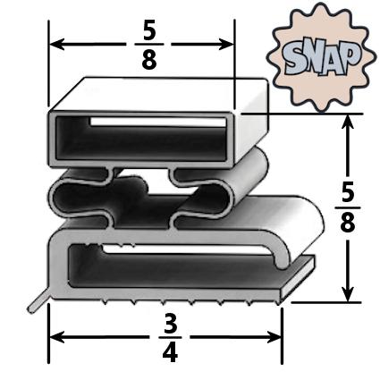 Modular Coca-Cola Cooler Gasket (12" x 21") - Profile 449