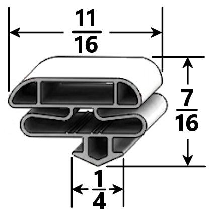 Styleline Welded Gasket (29-5/16" x 78-3/4") - Part #G5B73LDWJ0 - Profile 536