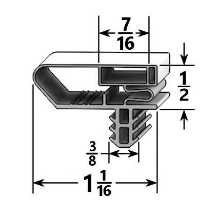 Profile picture for Hussmann 563 gasket